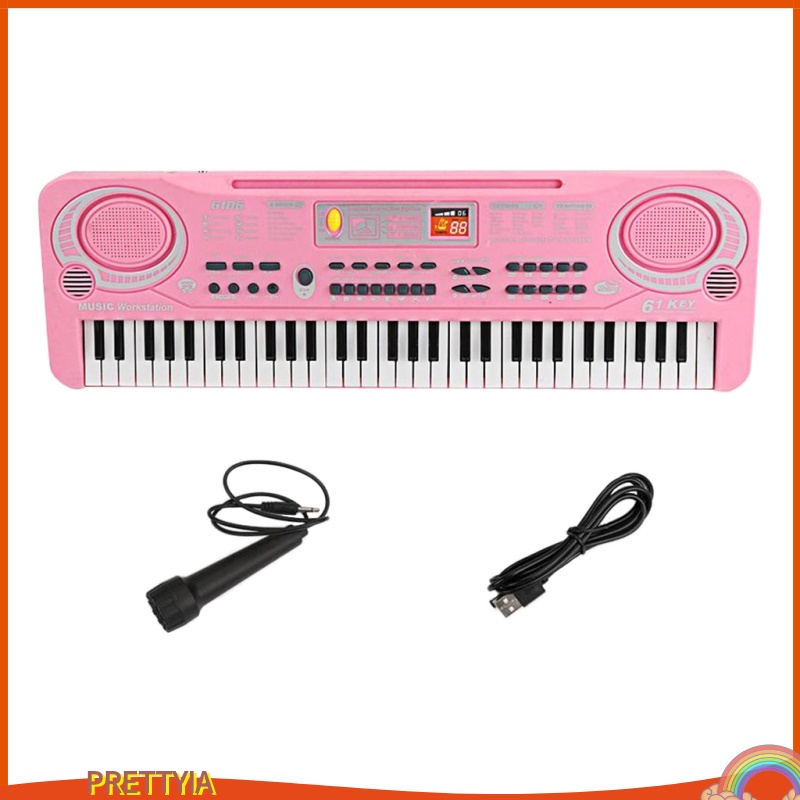Đàn Organ Điện 61 Phím + Micro Đồ Chơi Âm Nhạc Cho Bé