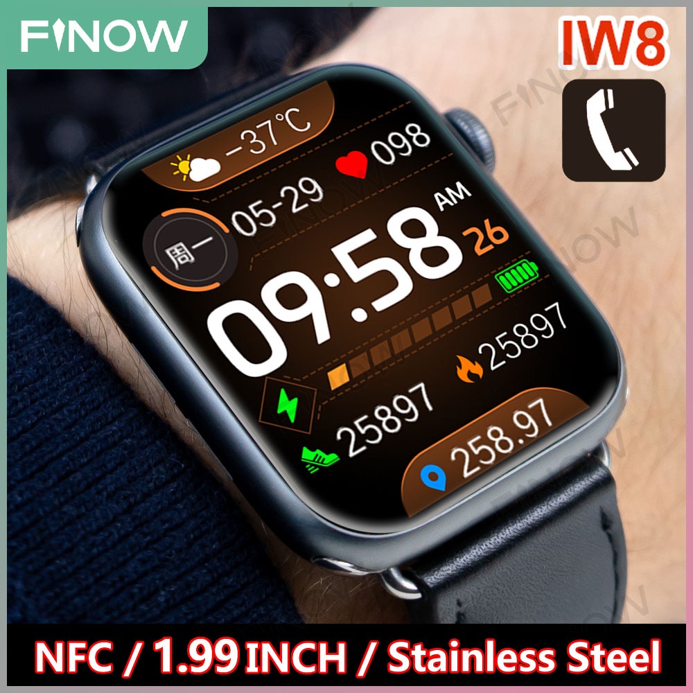 Linh Kiện Điện Tử Finow IWO 15 Pro Max IW8 1.99" Đồng Hồ Thông Minh Đeo Tay reloj Homre Series 8 2022 Alipay Always Dispaly relogio Pk DT7