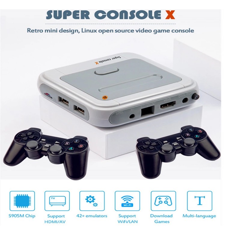 Máy Chơi Game Super Console X Pro Tích Hợp 30000+ Games PSP/PS1/N64/Dreamcast... Máy chơi game không dây