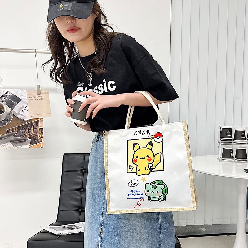 Túi Xách Vải Canvas Mềm Sức Chứa Lớn Phong Cách Phương Tây Thời Trang Cho Nữ