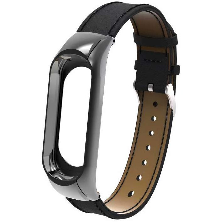 Dây đeo bằng da thay thế cho đồng hồ thông minh xiaomi mi band 6 / 5 / 4 / 3