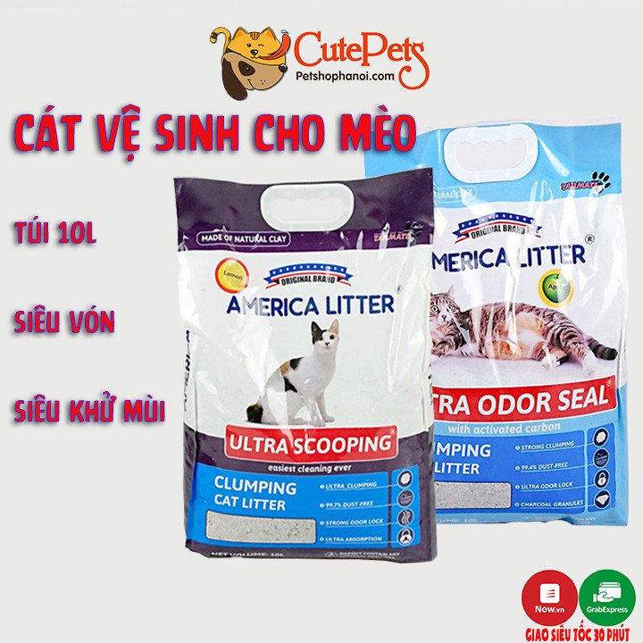 Cát vệ sinh cho Mèo America Litter 10L