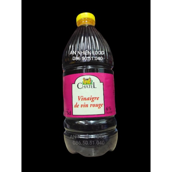 Giấm Đỏ Chatel Chai 750ml nhập khẩu từ Pháp