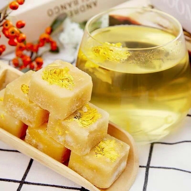 TRÀ HOA CÚC ĐƯỜNG PHÈN MẬT ONG, trà hoa cúc thanh nhiệt giải độc tốt cho sức khỏe, trà tết ngon