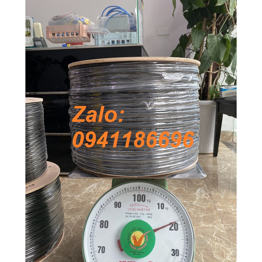 Cáp mạng Cat6E FTP liền nguồn chạy ngoài trời