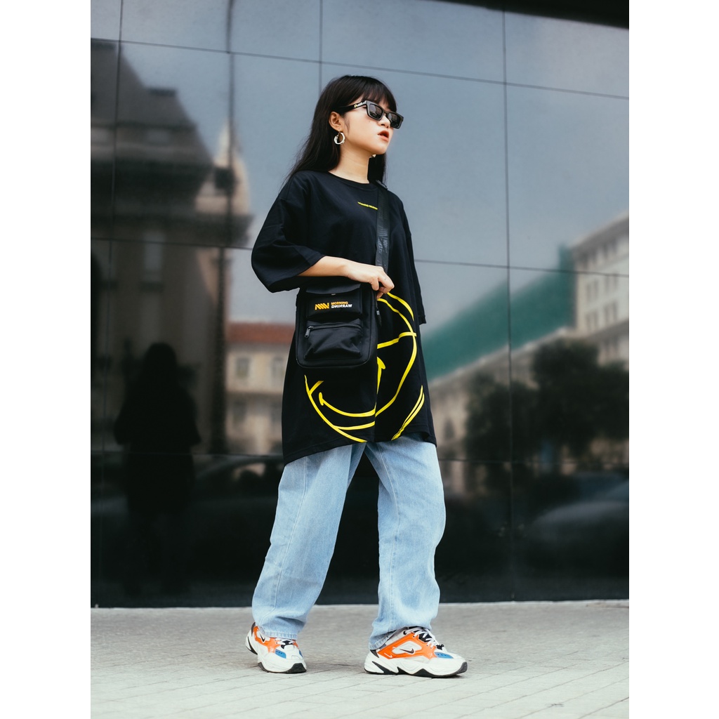 Áo thun Morning Warning Bball - Bóng cười - Áo Thun Unisex Form Rộng Tay Lỡ Oversize Cotton 100% Local Brand