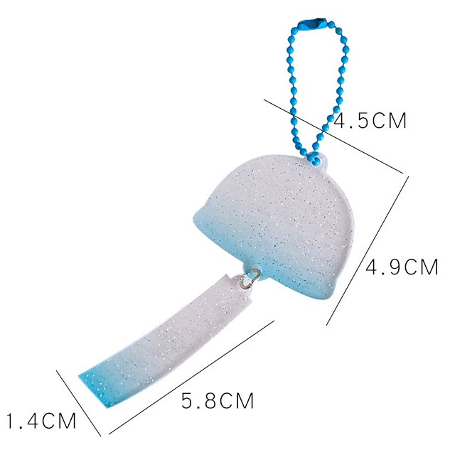 Móc Khóa DIY Dây Bi Chuông Gió Acrylic Furin Tự Trang Trí