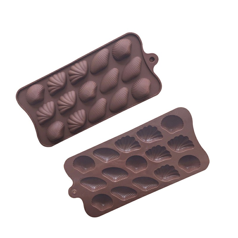 SG - Khuôn silicon hình vỏ nghêu sò làm thạch rau câu socola pudding