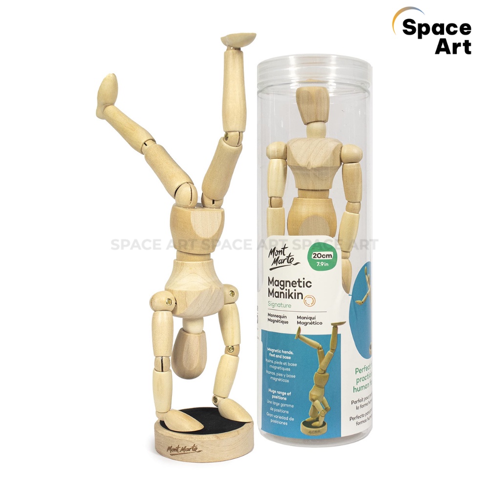 Mô hình người gỗ Mont Marte 20/30cm tạo mẫu vẽ, trang trí