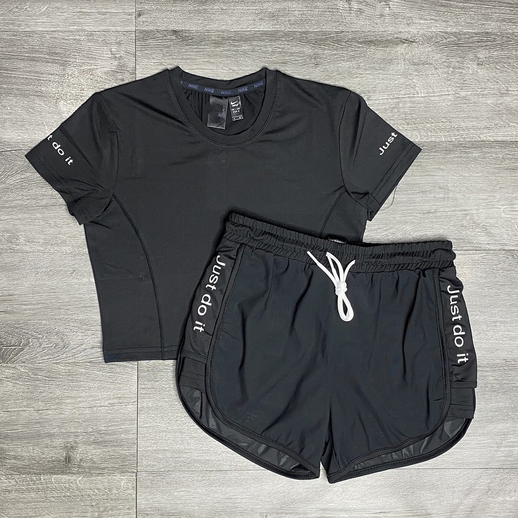 Set Bộ Quần Đùi short Áo thun Thể Thao Nữ Đồ Tập GymYoga  Hàng Nội địa Trung XTT020