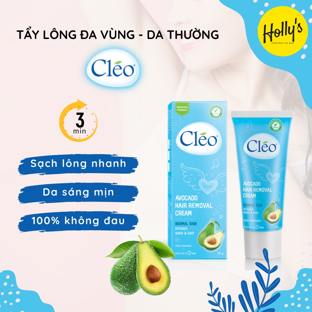 Kem Tẩy Lông Cleo - Kem Bơ Tẩy Lông Cleo Avocado Hair Removal Cream