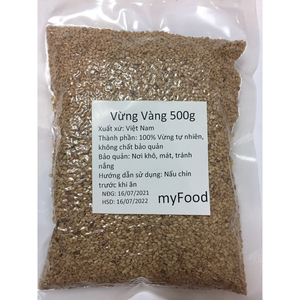 500g-1kg-Hạt Vừng vàng / Hạt mè vàng - Còn vỏ - Đãi sạch - Sống