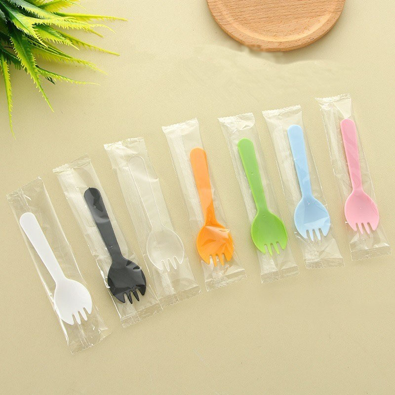 Bộ 10 nĩa nhựa ăn trái cây dùng một lần tiện lợi