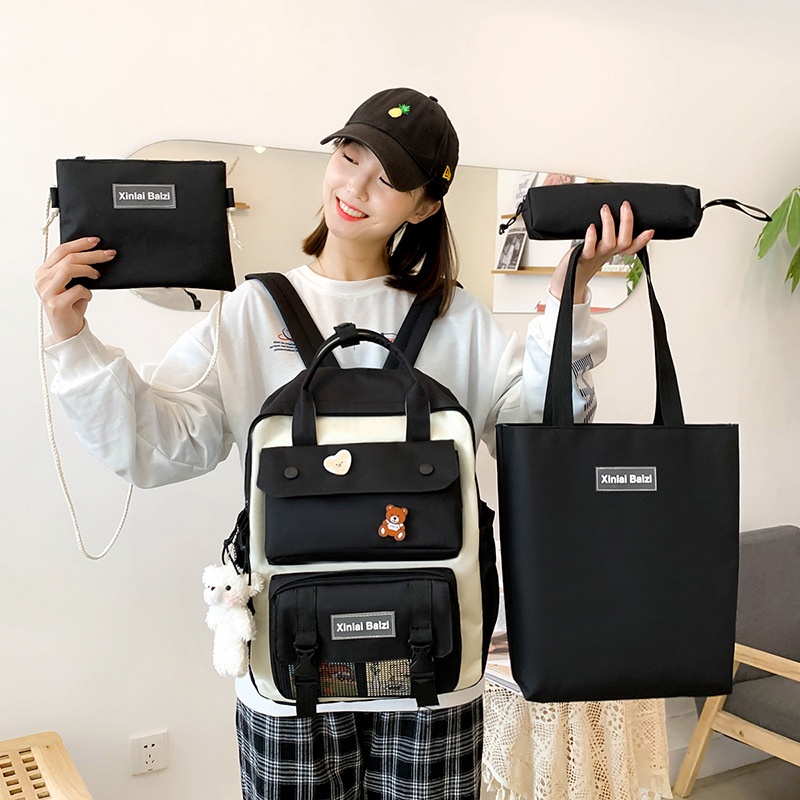Set Ba Lô + Túi Đeo Chéo + Ví Nhỏ Xinh Xắn Cho Nữ