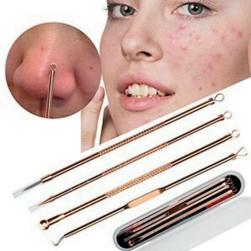 Bộ 4 Món Que Nặn Mụn Đầu Đen, Trứng Cá, Cám Thần Thánh