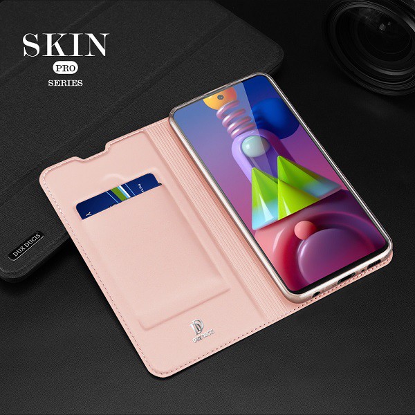 Bao da Dux Ducis Skin cho Samsung Galaxy M51 có ngăn đựng thẻ - Hàng chính hãng