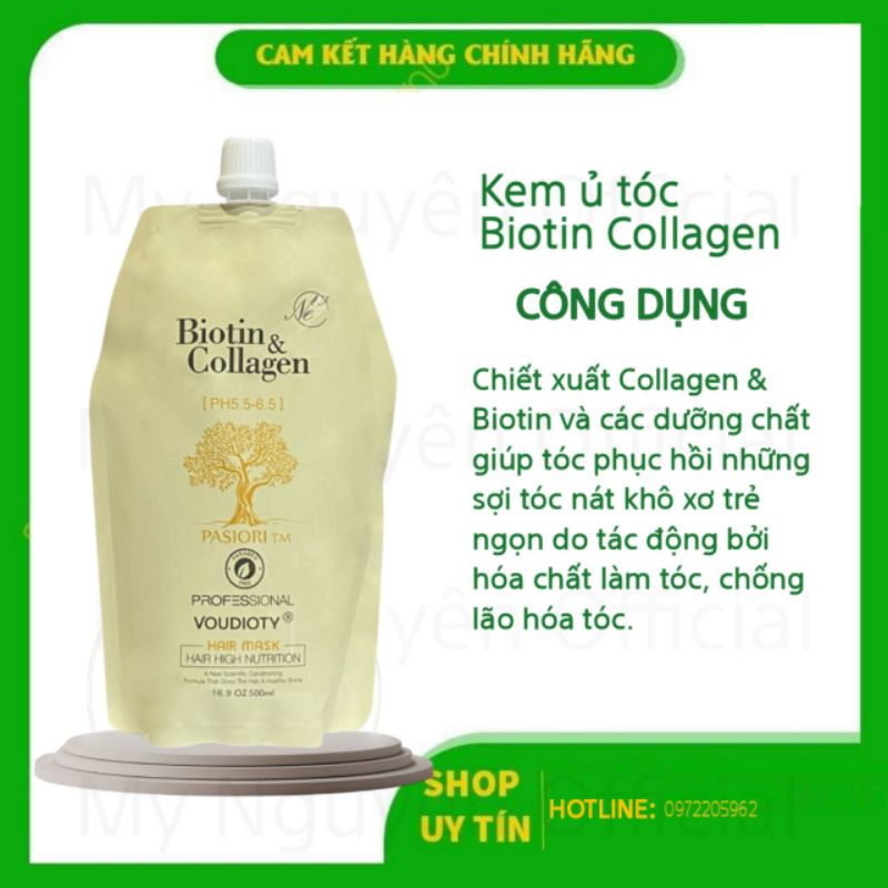 Kem ủ tóc, Ủ tóc Biotin Collagen 500ml