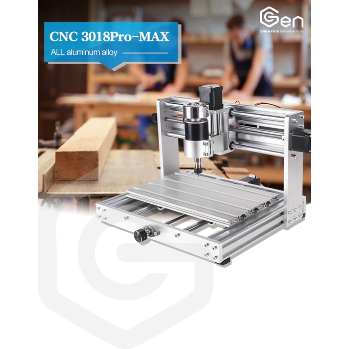Máy CNC Mini 3018 Max 100% khung nhôm với trục chính 150w