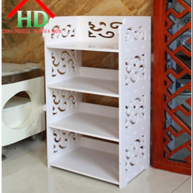 Kệ giày 4 tầng hoa chồi