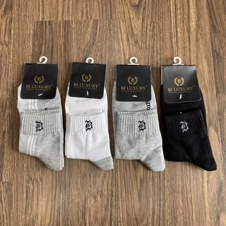 COMBO 3 đôi tất nam thể thao BILUXURY không nhăn không xù dày dặn