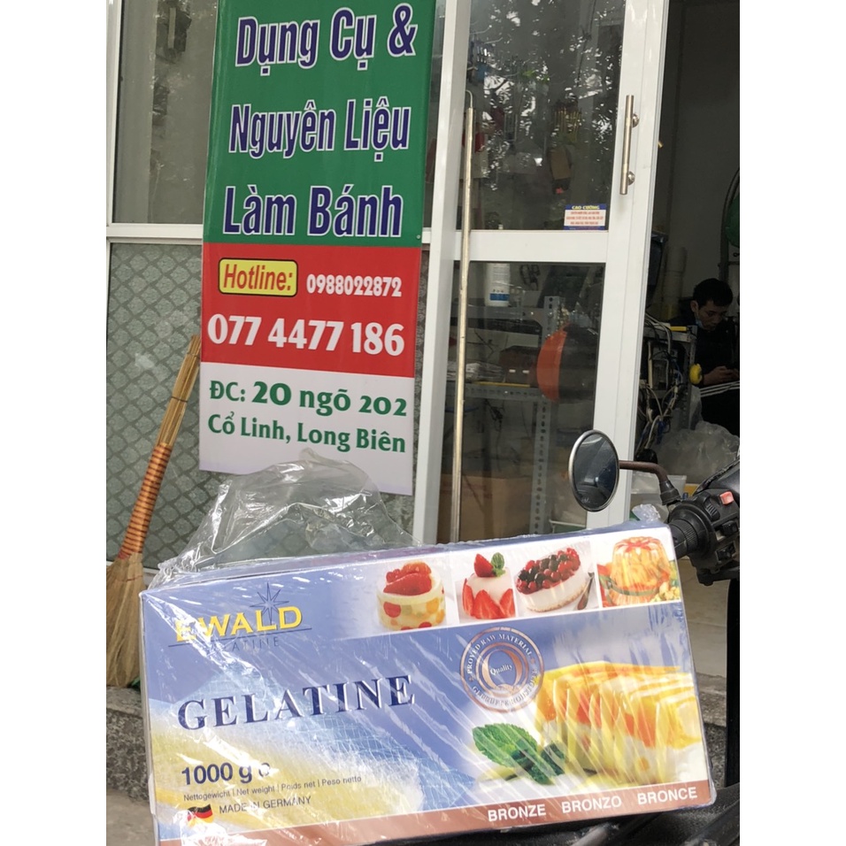 Gelatin Lá Ewald Đức Hộp 1kg Màu Xanh