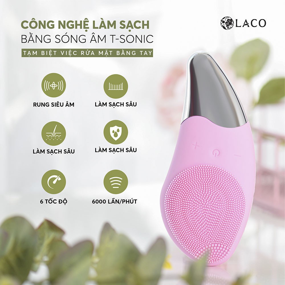 Máy rửa mặt cầm tay mini hình trái xoài hỗ trợ rửa mặt sạch sâu, massage năng cơ mặt se khít lỗ chân lông