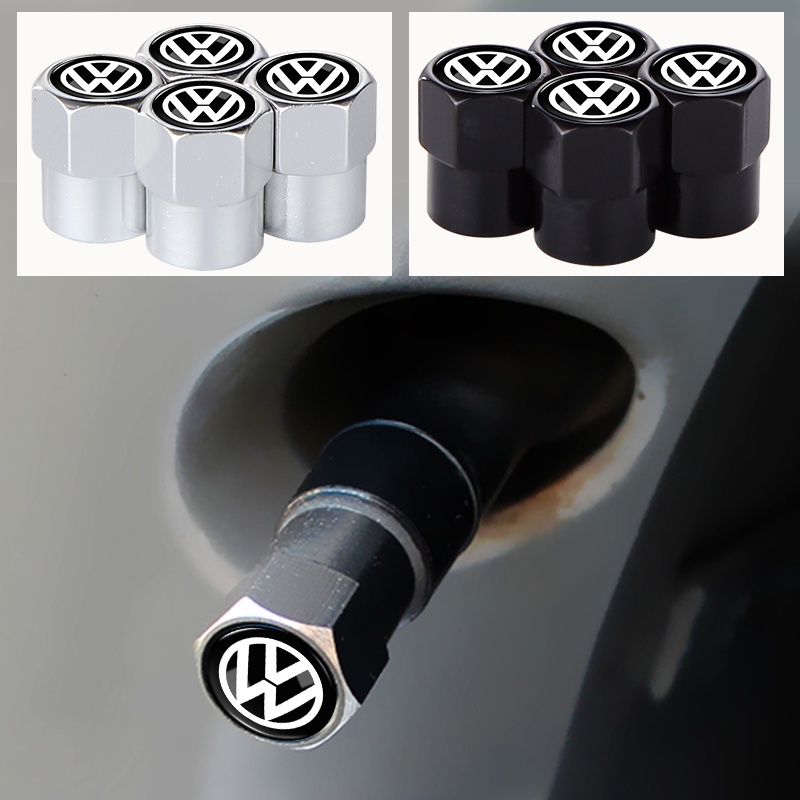 Set 4 Nắp Van Bánh Xe Ô Tô VW Volkswagen Jetta MK5 Golf Passat 3B7 601 171