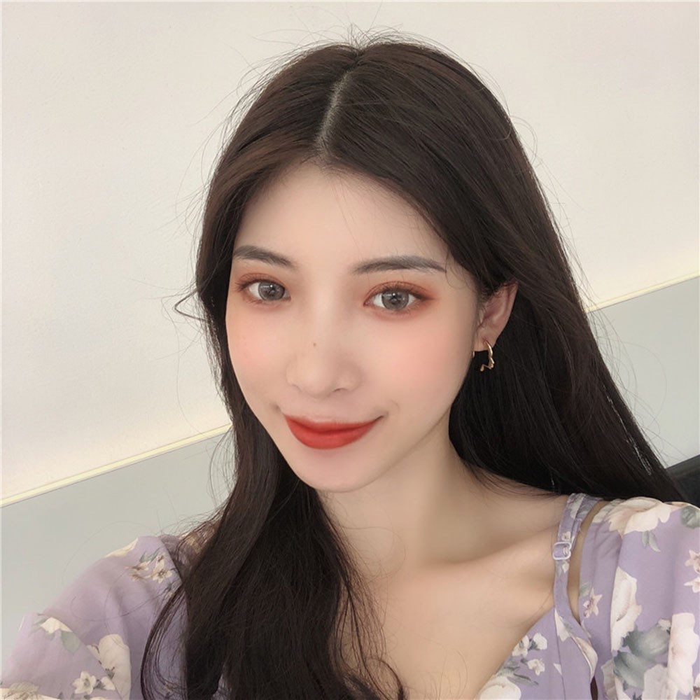 Niche Simple Face Design Earrings Personality Wild Retro Ins Women Jewelry