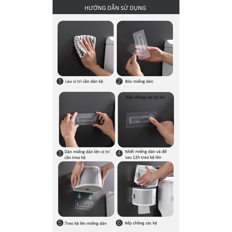 Hộp Đựng Giấy Vệ Sinh Hình Bán Nguyệt Dán Tường( Hộp Giấy suwo )