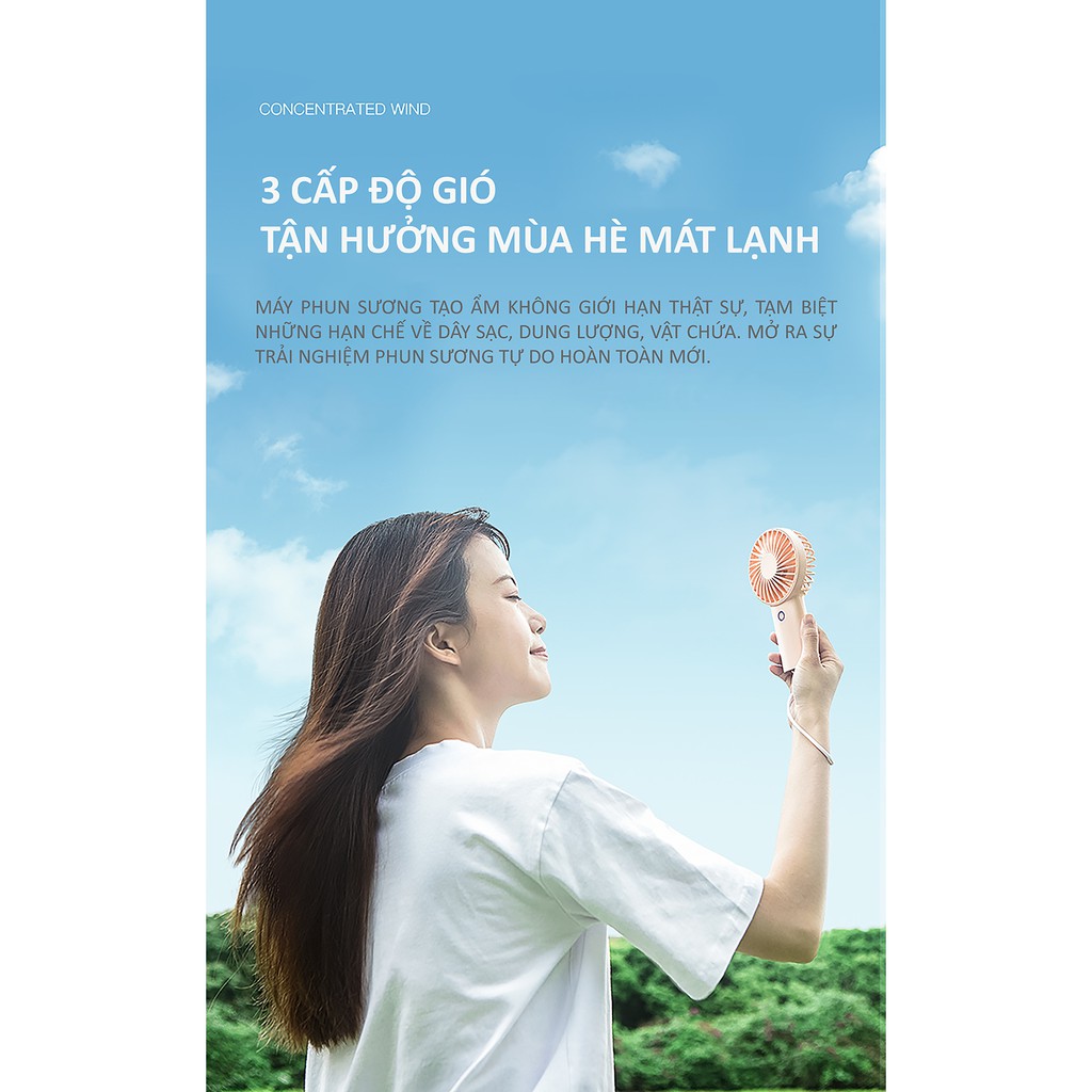 Quạt cầm tay tỏa hương chính hãng JisuLife,không gây ồn, mùi hương nhẹ nhàng, dễ chịu, bảo hành 12 tháng | BigBuy360 - bigbuy360.vn