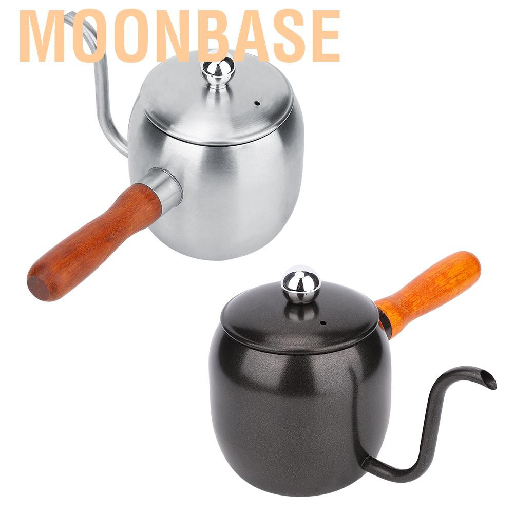 Moonbase Household Stainless Steel Coffee Pot Drip Kettle Teapot Long Spout 500ml