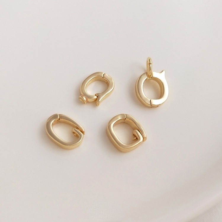 Khóa Cài Dây Chuyền Bằng Đồng Mạ Vàng 14K diy Thông Dụng Có Thể Mở Khóa diy