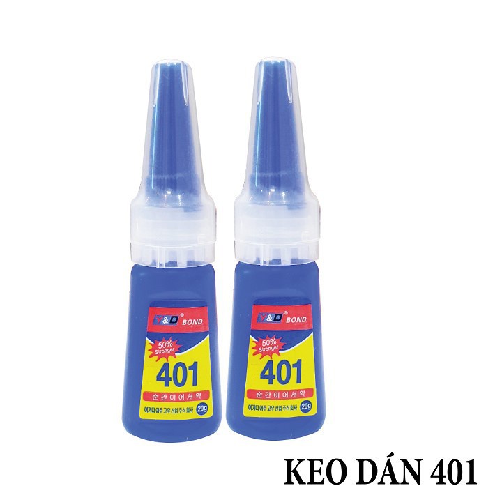 Keo gắn dán móng giả 401 chuyên dụng phụ kiện nail giá rẻ 20g