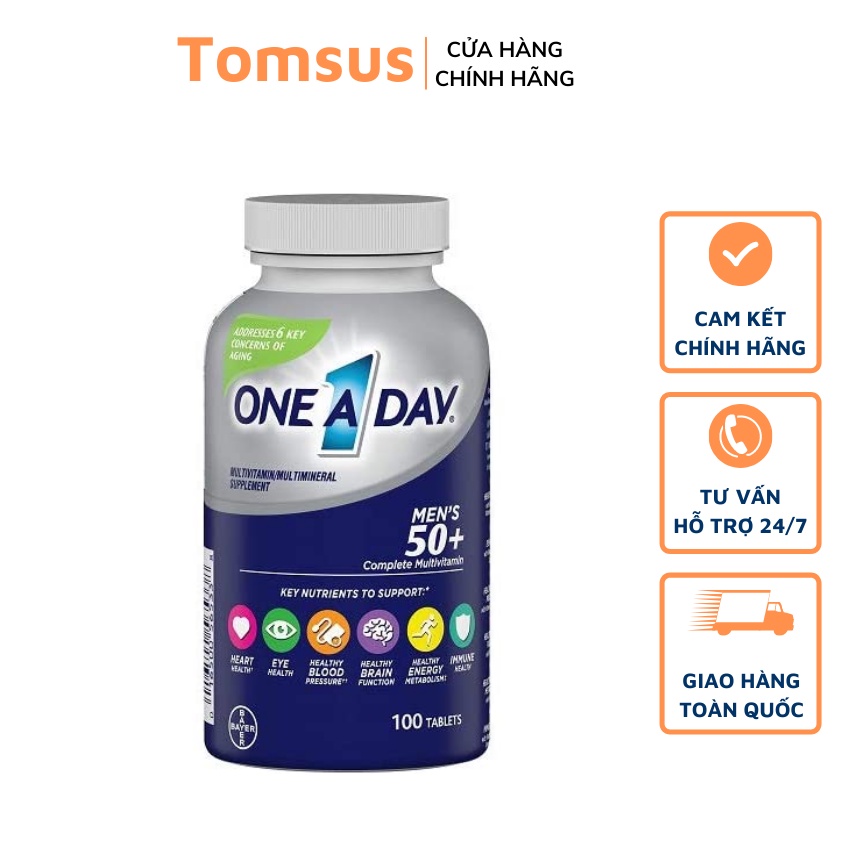 One A Day Men's 50+ ⚡ HÀNG CHÍNH HÃNG ⚡ Vitamin tổng hợp cho nam giới trên 50 tuổi