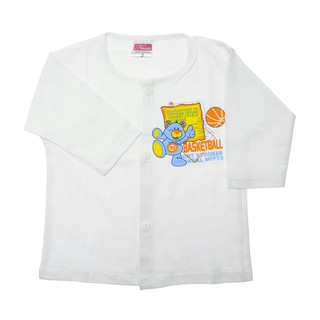 (3-19kg) Áo cài giữa tay dài trắng Nanio (s1-8)