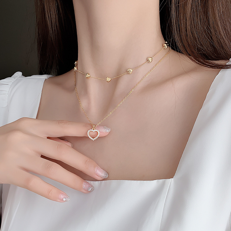 vòng cổ Hợp Kim Mặt Hình Trái Tim Xinh Xắn Cho Nữ