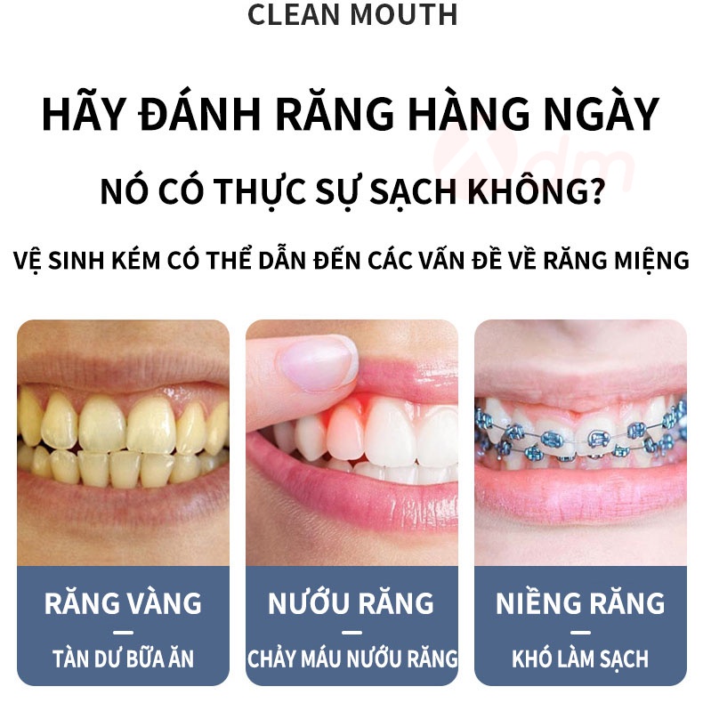 Máy Tăm Nước Cầm tay,Tăm Nước Vệ Sinh Răng Miệng,chống thấm nước,3 chế độ xịt,Bảo hành 1 năm - 4 đầu tăm,🟥 XDM 🟥XQY64