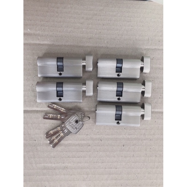 Ruột khoá tay gạt TESSA ( combo 5 ruột khoá tay gạt dùng chung 1 chìa chủ , 32x70 , loại 1 đầu chìa )