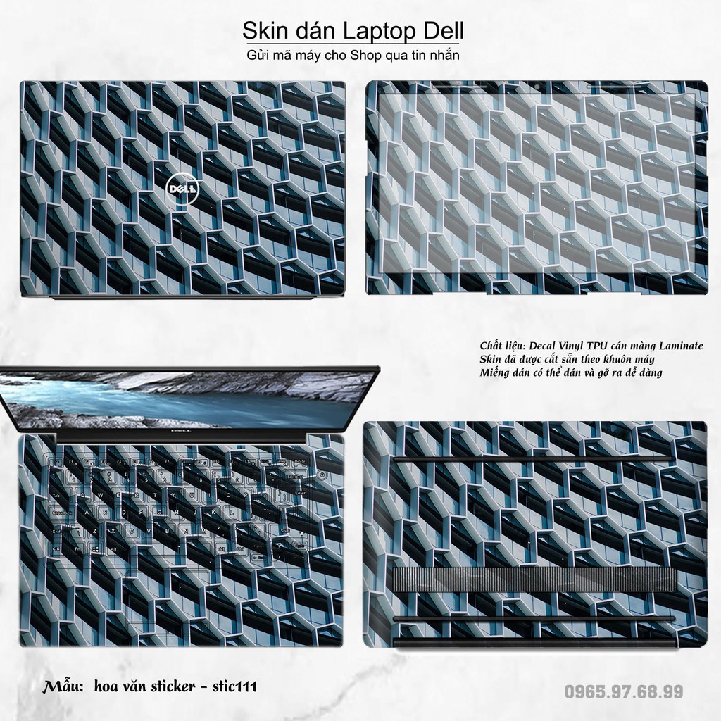 Skin dán Laptop Dell in hình Hoa văn sticker _nhiều mẫu 19 (inbox mã máy cho Shop)