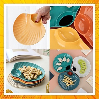 Set 4 Đĩa Hình Sò - 2 Ngăn Siêu Đẹp