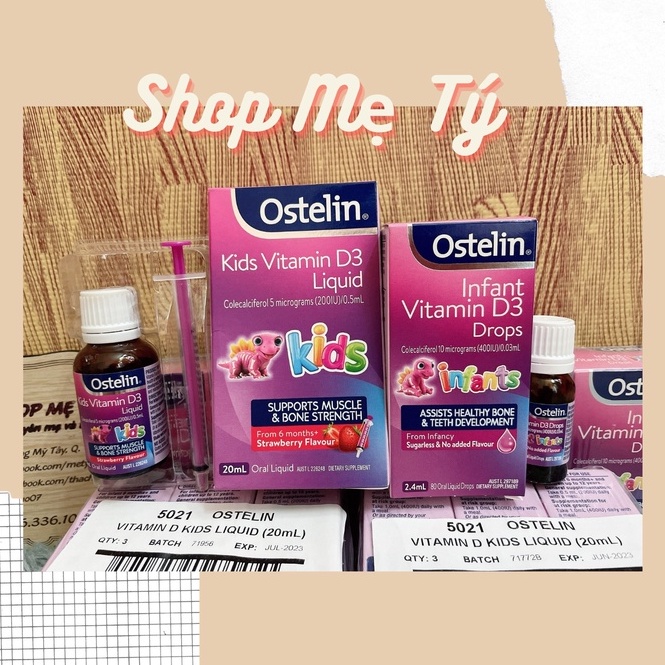 Vitamin D3 Ostelin Úc cho bé từ sơ sinh