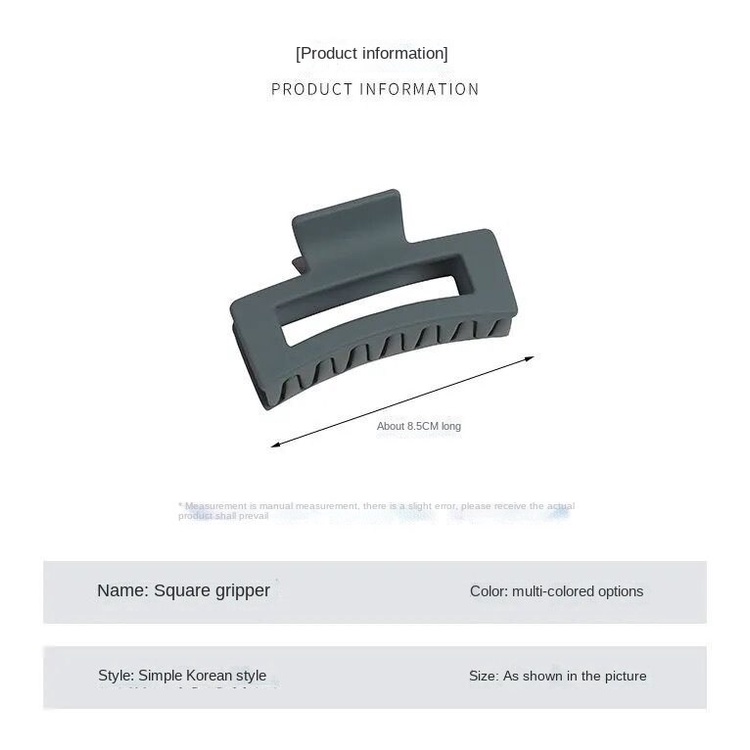 Kẹp tóc hình vuông cỡ lớn thời trang cho nữ