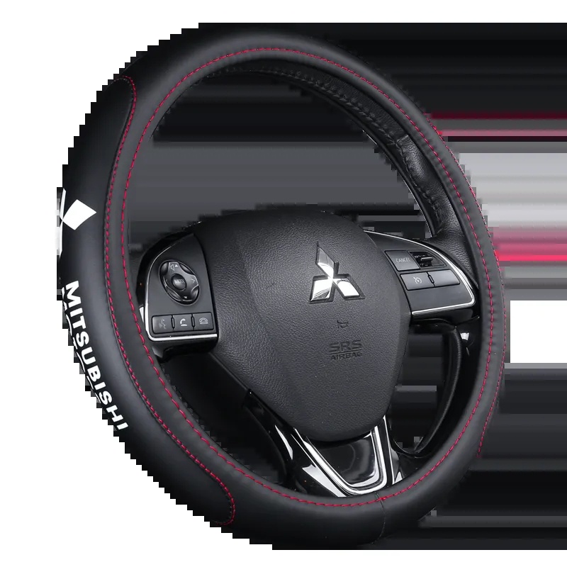 Vỏ Bọc Vô Lăng 38Cm Bằng Da Không Trượt Thoáng Khí Cho Mitsubishi