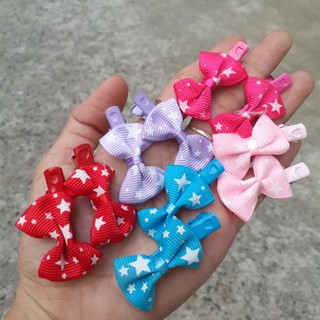 Set 2 kẹp mỏ vịt nơ ngồi sao cho bé