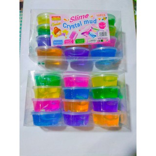 Hộp 12 hũ Crystal Slime , slam chất nhờn ma quái