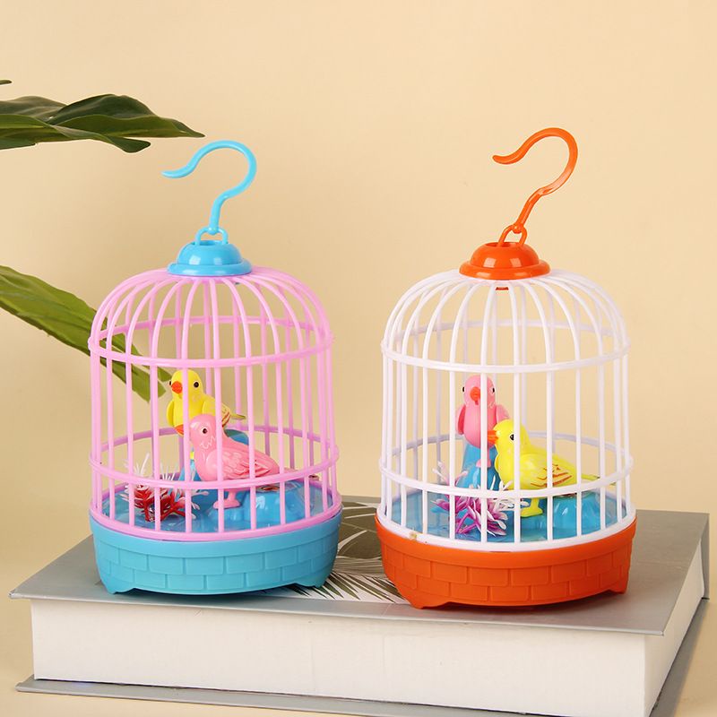 Đồ chơi lồng chim cho bé . lồng chim hót có nhạc và cảm biến phát tiếng kêu khi rung động