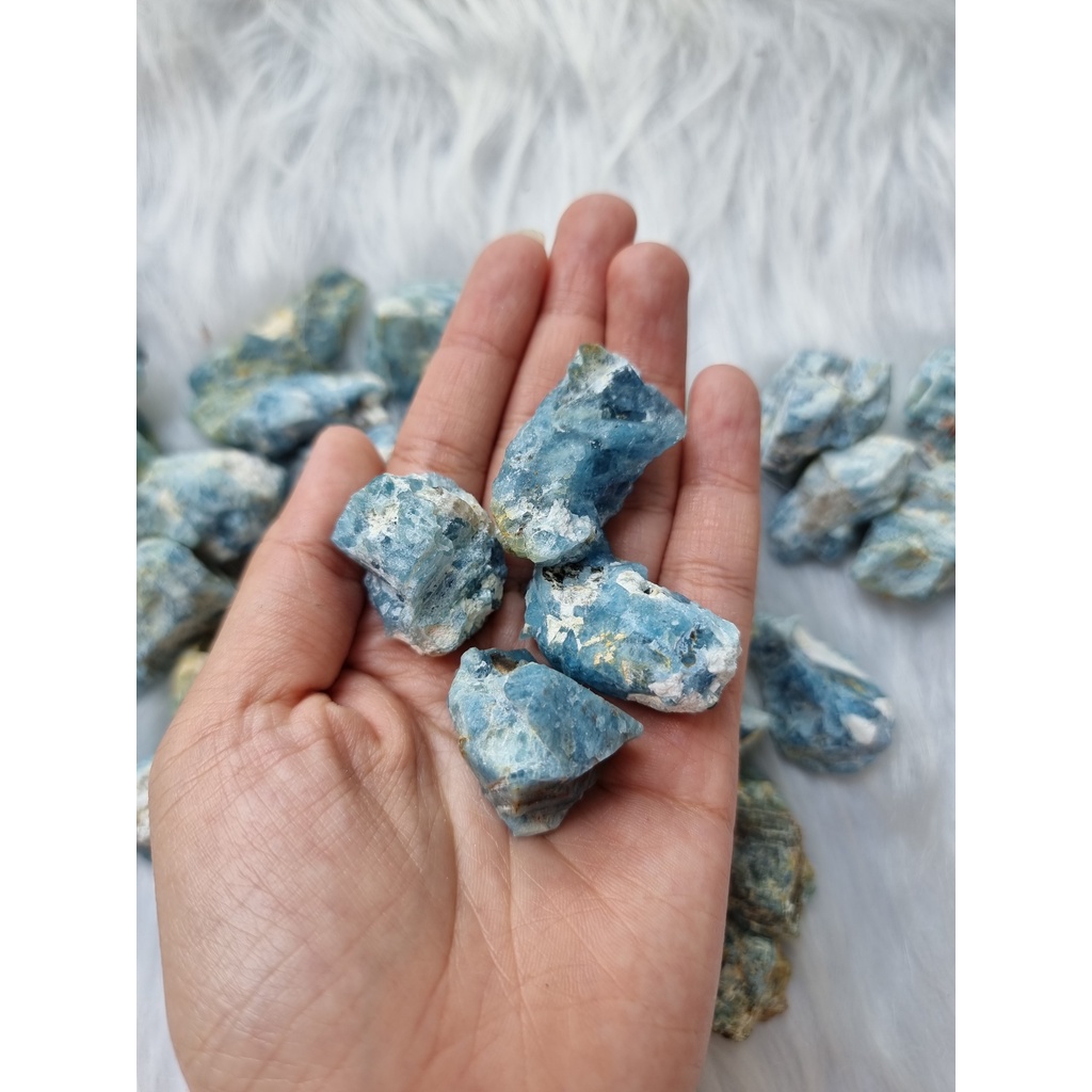 Đá thô Aquamarine  tự nhiên, đá thanh tẩy dùng trong Tarot, Reiki