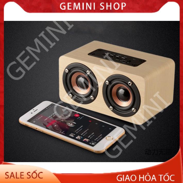 [Mã ELHA9 giảm 15% đơn 50K] Loa Bluetooth 10W gỗ V5 Công nghệ Hifi âm Bass mạnh mẽ GEMINI SHOP