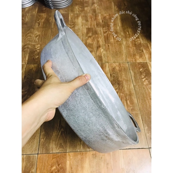 Chảo gang đúc đáy bằng cỡ lớn đk 48cm