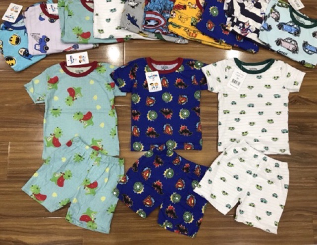 Bộ cotton hoạt hình bé trai
